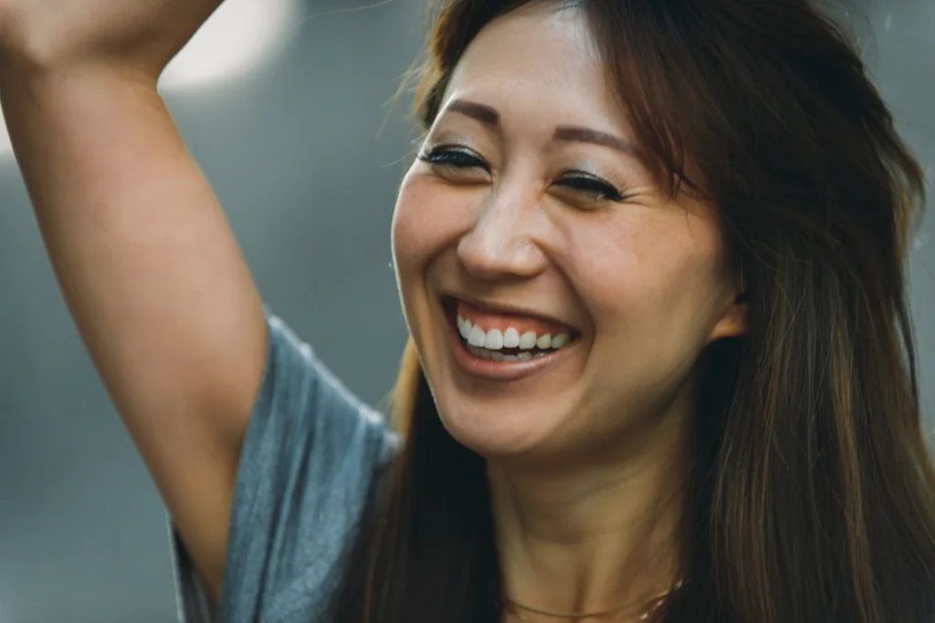 healthy smiling woman